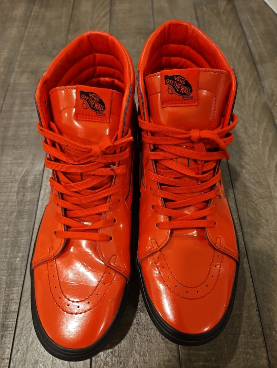 Vans Other - Vans x David Bowie Sk8-Hi Aladdin Sane Red Patent Sneakers 11.5 Rare